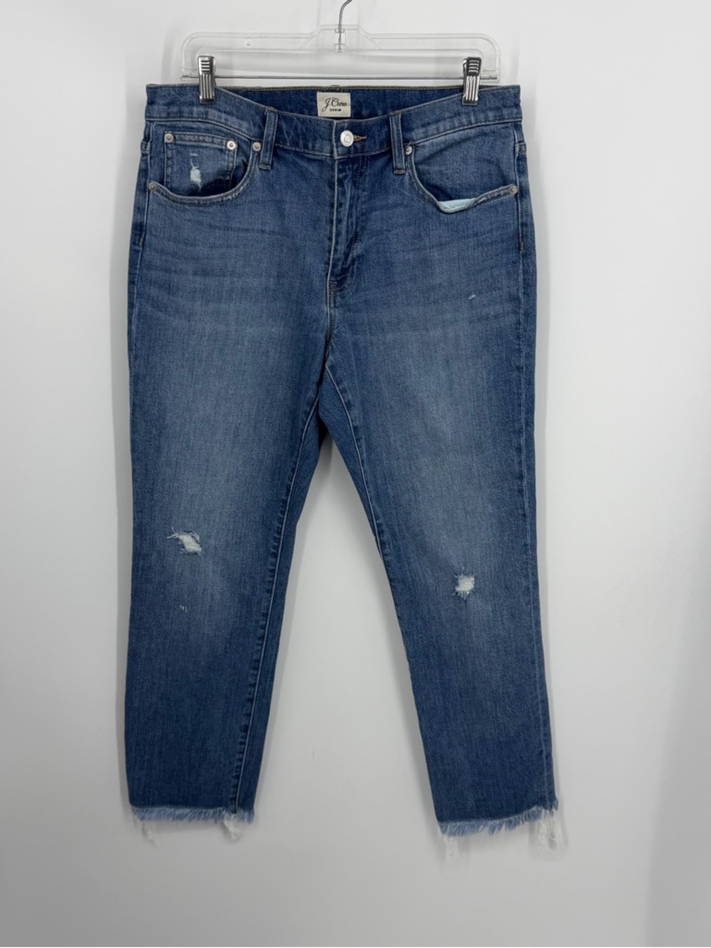 J crew ab322‎ slim boyfriend jeans seacoast blue sz 29 distressed